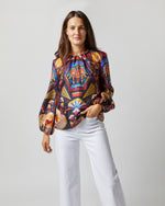 Load image into Gallery viewer, Charming Top in Nephthys Navy Silk Twill
