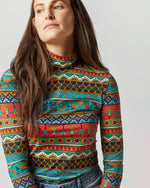 Load image into Gallery viewer, Turtleneck in Giza Turquoise Skinny Jersey
