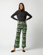 Load image into Gallery viewer, Hendrix Pant in Green Papyrus Heavy Stretch Cotton
