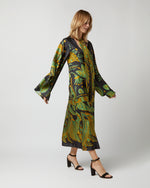 Load image into Gallery viewer, Magnifico Midi Dress in The Nile Placée Black Silk Twill
