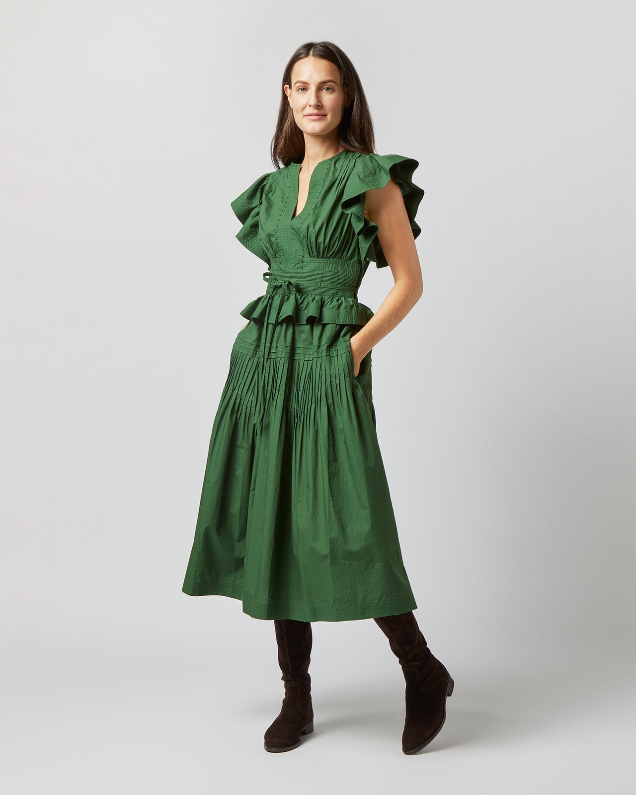 Florence Dress in Juniper | Shop Ann Mashburn Florence Dress in Juniper | Shop Ann Mashburn