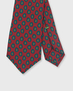 Load image into Gallery viewer, Silk Print Tie in Red/Emerald/Gold Paisley

