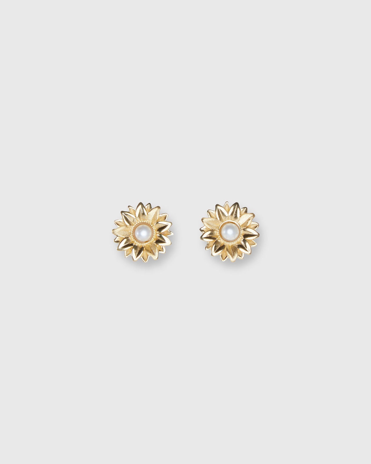 Limoncello Micro Earrings in Gold/Pearl