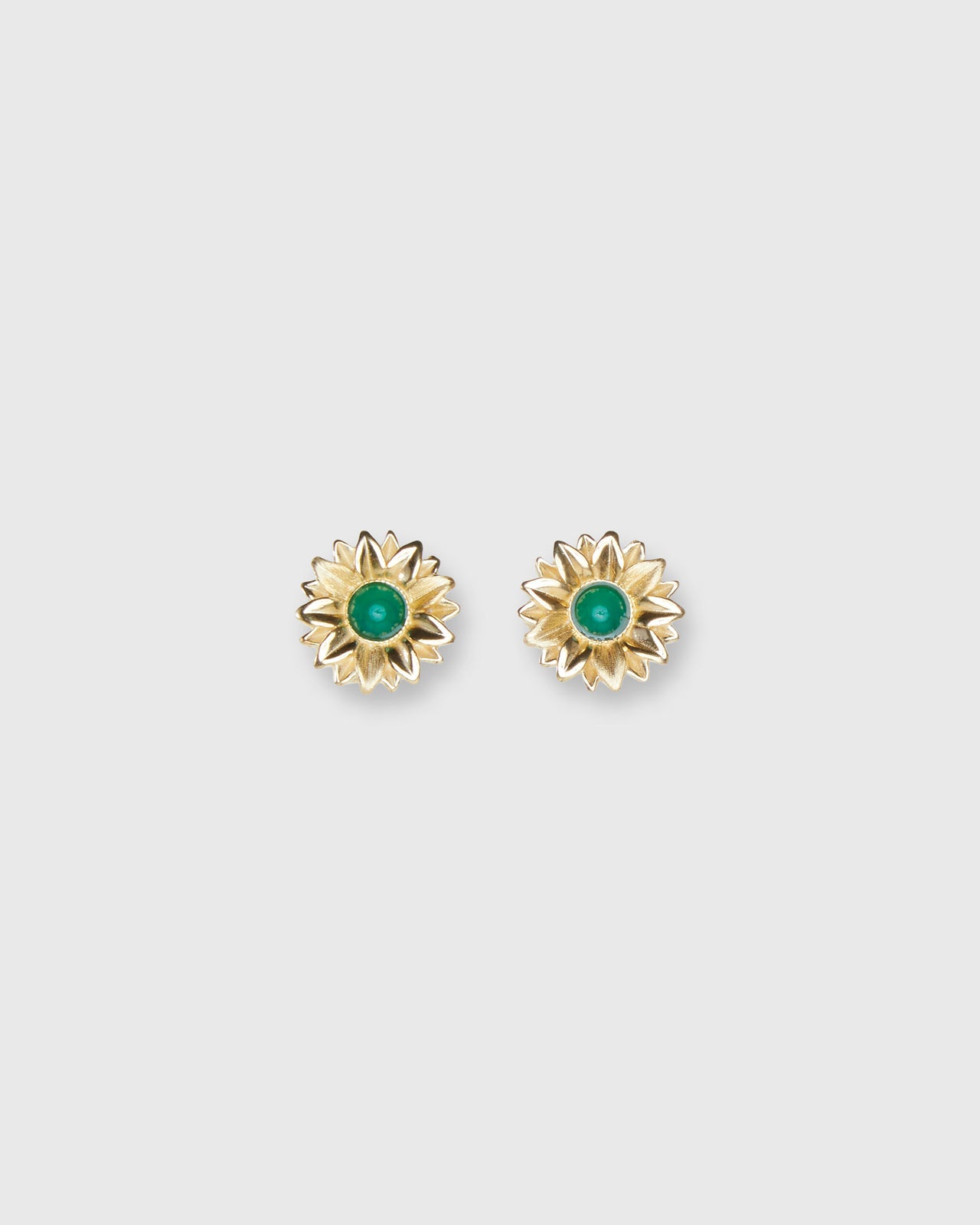 Limoncello Micro Earrings in Gold/Jade