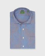 Load image into Gallery viewer, Slim-Fit Spread Collar Sport Shirt in Blue/Orange/Scotch Plaid Poplin
