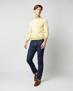 Crewneck Sweater in Lemon Cotton