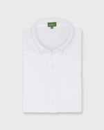 Load image into Gallery viewer, Short-Sleeved Knit Button-Down Popover Shirt in White Pima Pique
