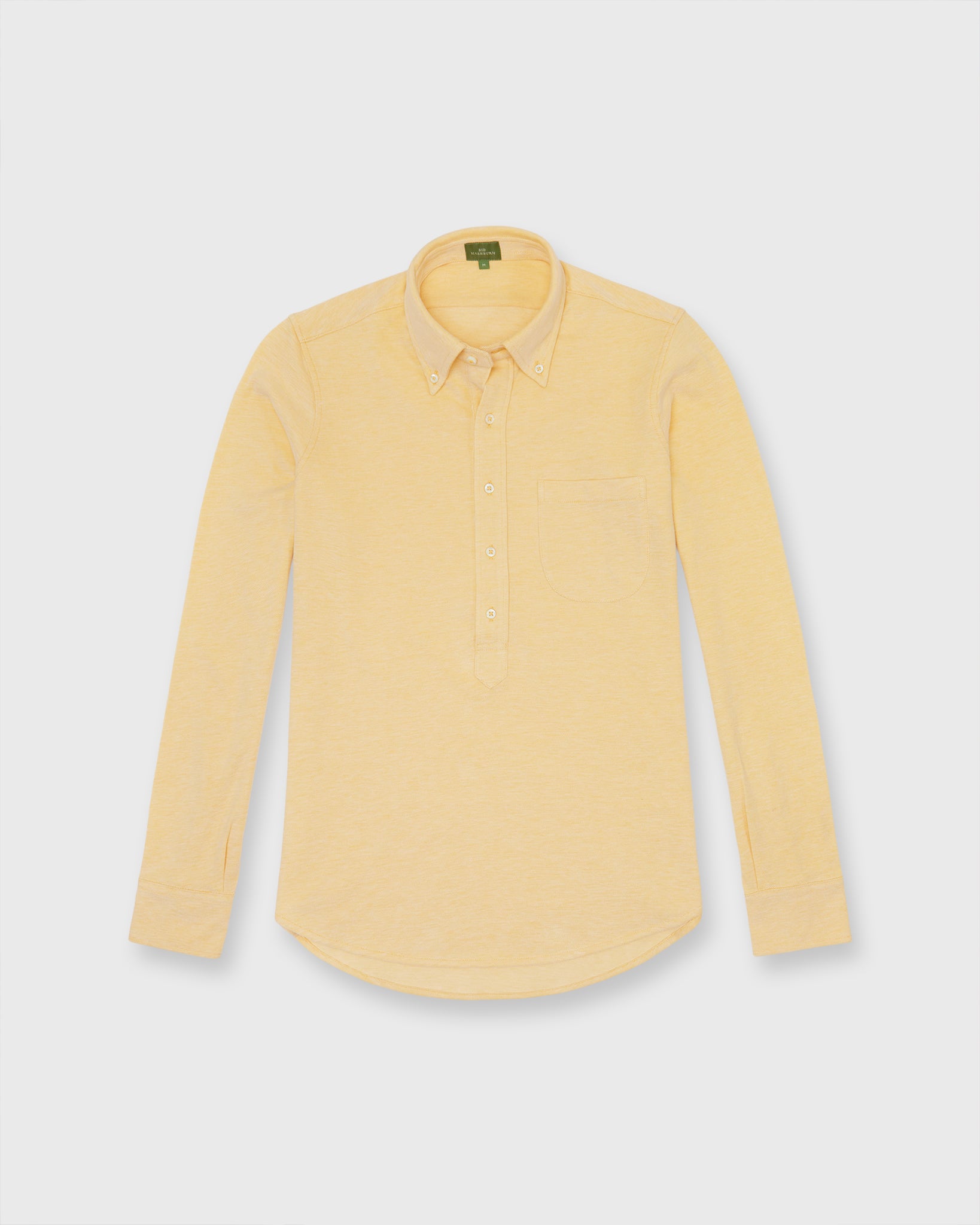 Knit Button-Down Popover Shirt in Mango Oxford Pima Pique