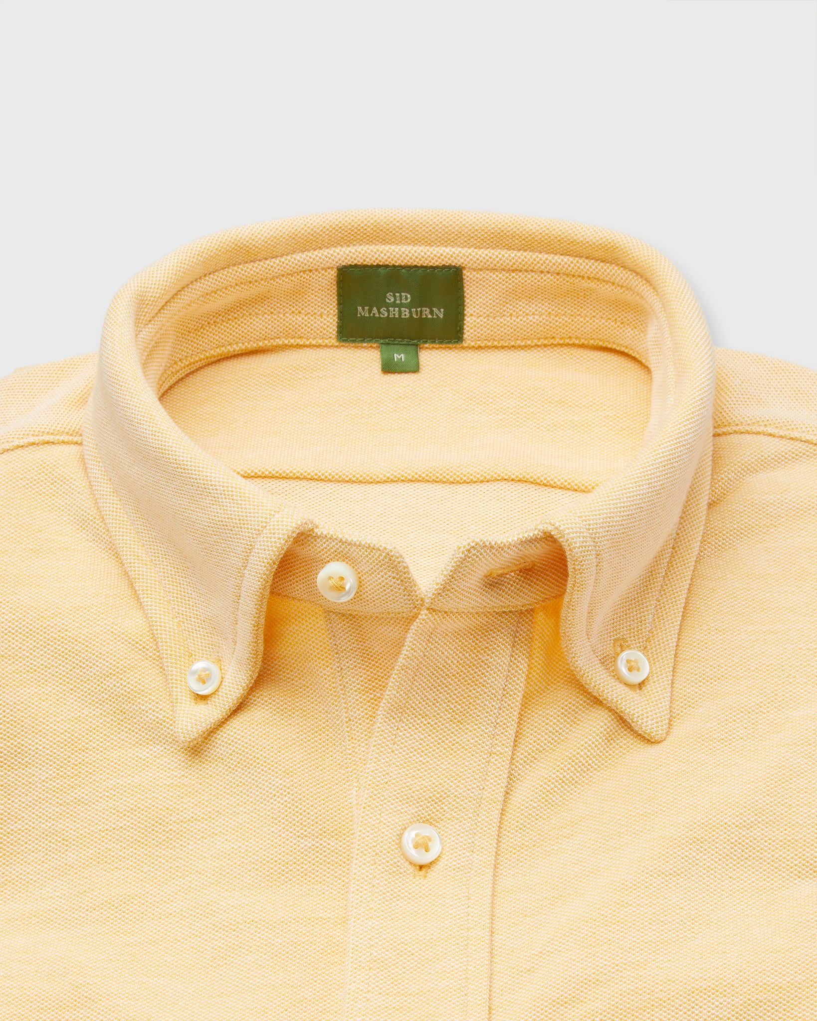 Knit Button-Down Popover Shirt in Mango Oxford Pima Pique