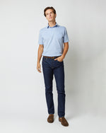 Load image into Gallery viewer, Short-Sleeved Polo in Sky Oxford Pima Pique
