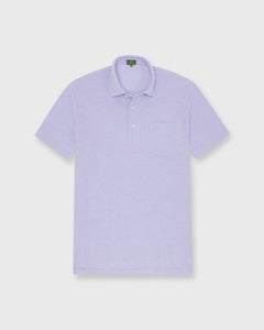 Short-Sleeved Polo in Lavender Oxford Pima Pique