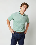 Load image into Gallery viewer, Short-Sleeved Polo in Green Oxford Pima Pique
