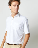 Load image into Gallery viewer, Short-Sleeved Polo in White Terry
