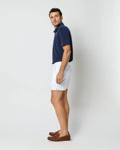 Short-Sleeved Polo in Navy Terry