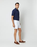 Load image into Gallery viewer, Short-Sleeved Polo in Navy Terry
