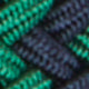 1.25" Woven Elastic Belt in Navy/Green