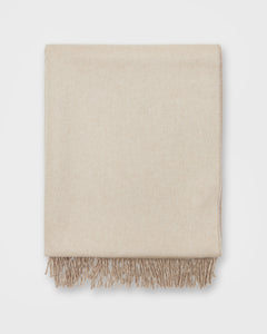 Reversible Cashmere Stole in Natural