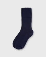 Load image into Gallery viewer, Cashmere-Ribbed Socks in Navy
