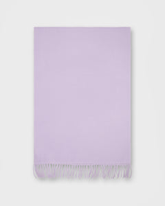 Handwoven Scarf in Pale Lavender Brushed Cashmere Twill