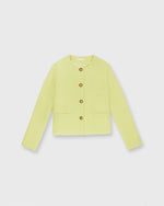 Load image into Gallery viewer, Megan Cardigan Jacket in Citron Bouclé Tweed
