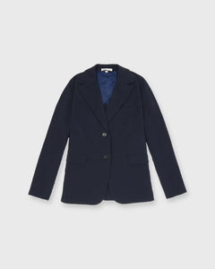 Sarah Jacket in Navy Wool Seersucker