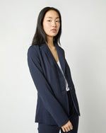 Load image into Gallery viewer, Sarah Jacket in Navy Wool Seersucker
