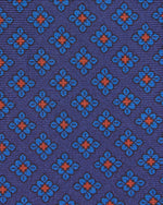 Load image into Gallery viewer, Silk Print Tie in Navy/Blue Foulard
