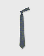 Load image into Gallery viewer, Silk Print Tie in Navy/Lime Shapes
