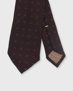 Load image into Gallery viewer, Wool Print Tie in Brown/Blue/Red Medallion
