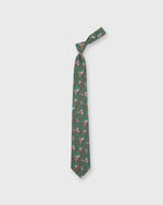 Load image into Gallery viewer, Silk Print Tie in Olive/Rust Pheasant
