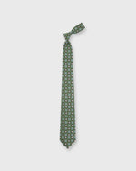 Load image into Gallery viewer, Silk Print Tie in Olive/Navy/Aqua Medallion
