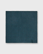Load image into Gallery viewer, Wool/Silk Pocket Square in Forest/Blue/Purple Foulard

