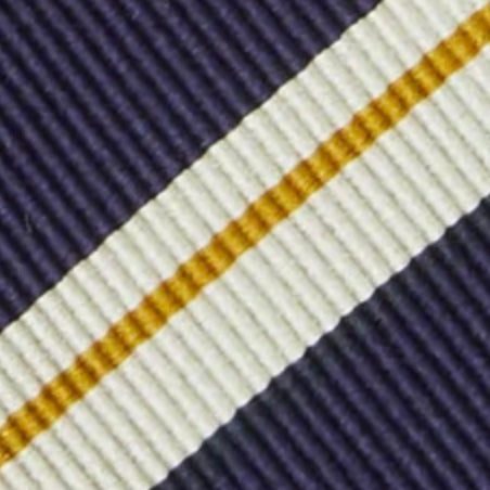 Silk Woven Tie in Navy/Bone/Yellow Stripe