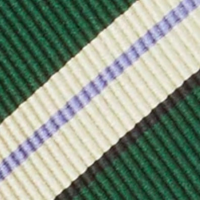 Silk Woven Tie in Green/Bone/Lavender Stripe