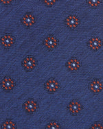 Load image into Gallery viewer, Silk Woven Tie in Navy/Red Flower

