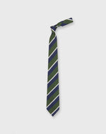 Load image into Gallery viewer, Silk Woven Tie in Navy/Green/Bone Stripe
