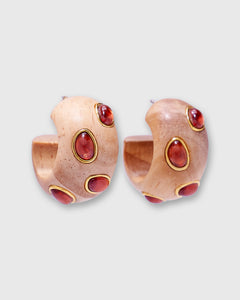 Acacia Earrings in Pink Rhodolite