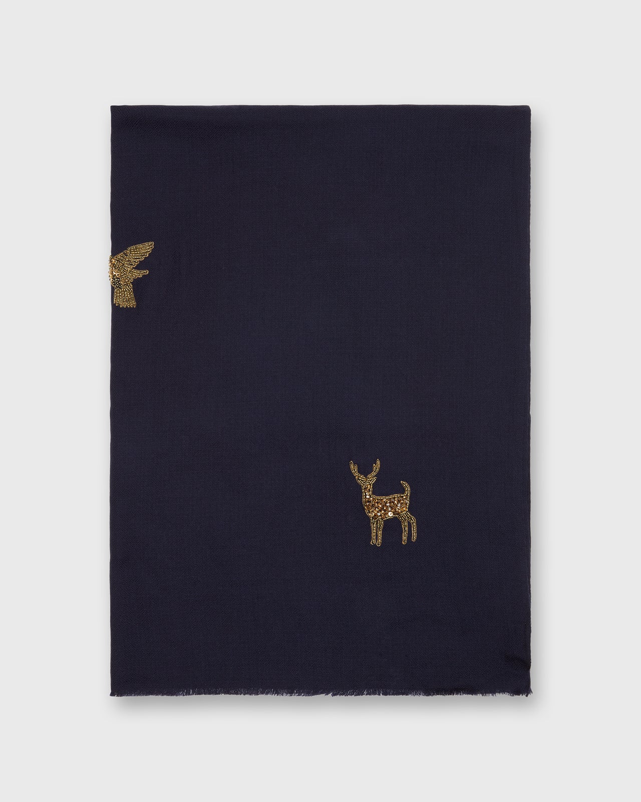 Wilderness Scarf in Dark Navy/Gold