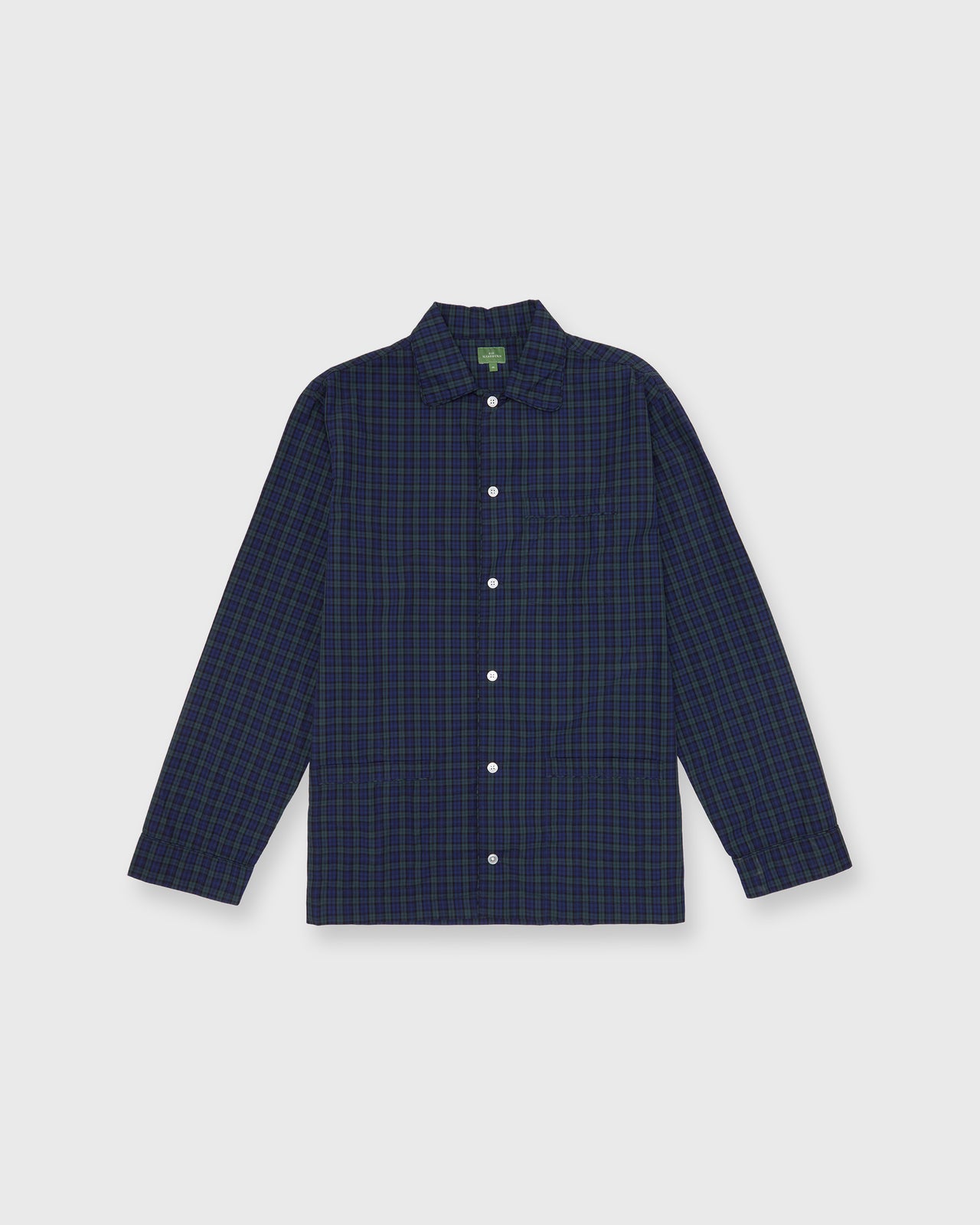Pajama Set in Navy Blackwatch Tartan Poplin
