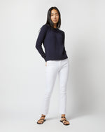 Load image into Gallery viewer, Aria Sweater in Navy Cotton Tape Yarn
