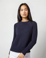 Load image into Gallery viewer, Aria Sweater in Navy Cotton Tape Yarn
