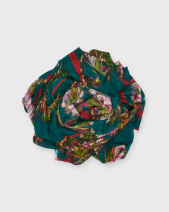 Lily Long Rectangular Scarf in Pink/Lovat