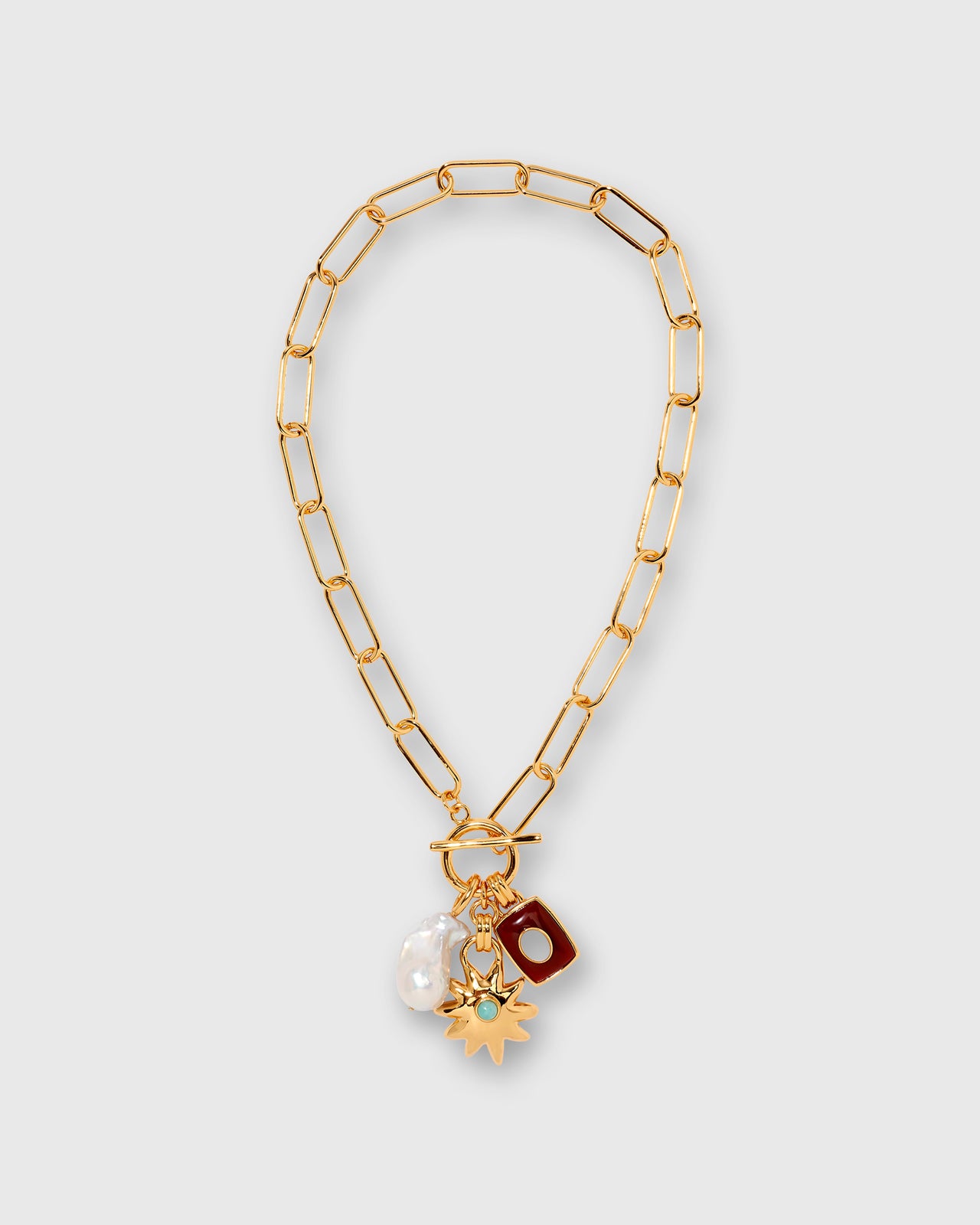 Helios Charm Necklace in Multi