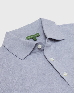 Rally Polo Sweater in Heather Fog Cotton