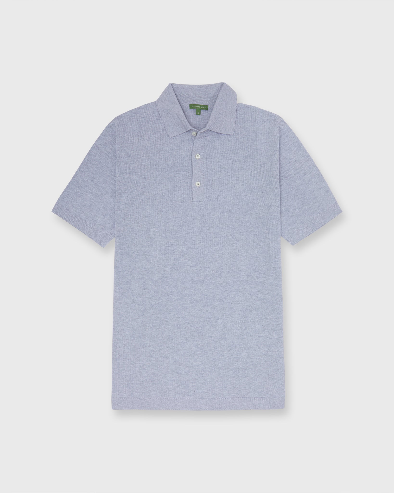 Rally Polo Sweater in Heather Fog Cotton