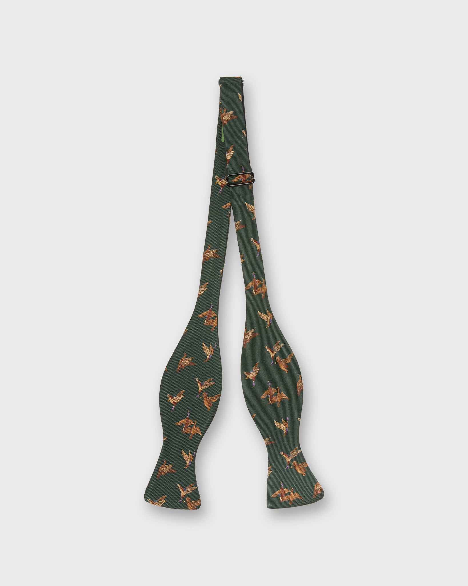 Silk Bow Tie in Forest Duck