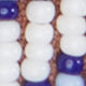 1.25" African Fully Beaded Belt in Sky Blue/White Triangle