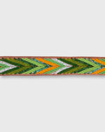 Load image into Gallery viewer, 1.25&quot; African Beaded Belt in Mango/Green Arrow
