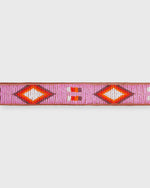 Load image into Gallery viewer, 1.25&quot; African Beaded Belt in Red/Pink Diamond/Square
