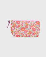 Load image into Gallery viewer, Soft Small Cosmetic Bag in Pink Multi Betsy Dragon Fruit Liberty Fabric
